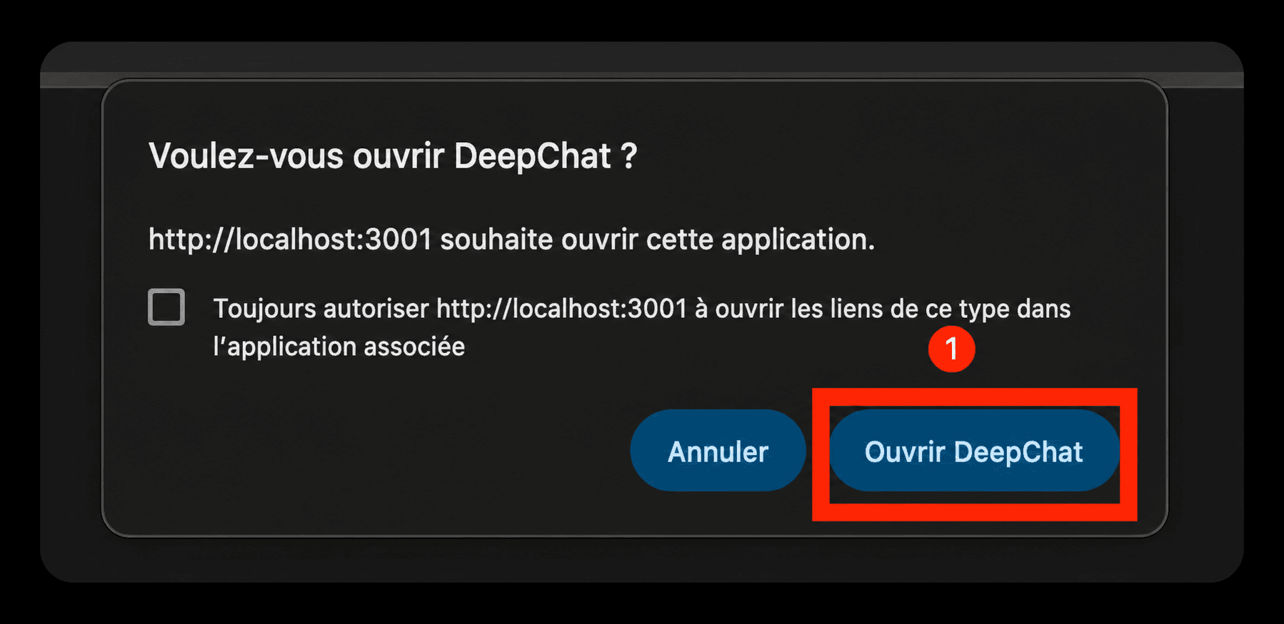 Ouvrir DeepChat